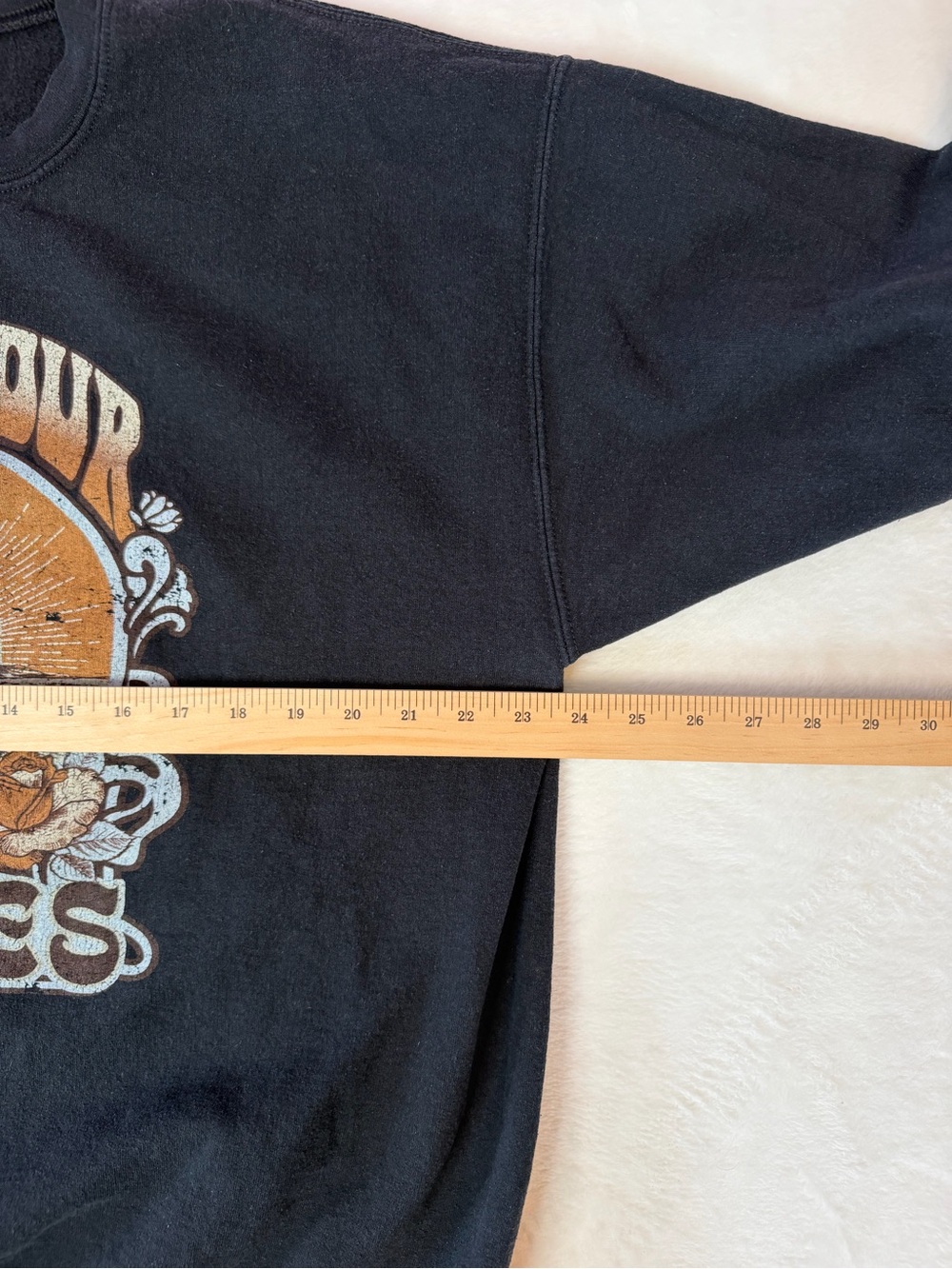 Hold Your Horses Western Cowboy Graphic Sweatshirt Oversized Boho Ranch L XL - Picture 4 of 6